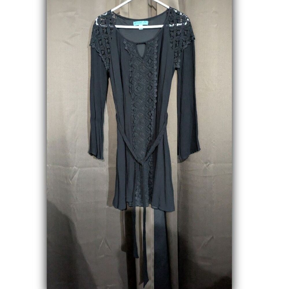 Alna Be Dress Long Sleeve Top Lined Black Lace Whimsygoth Fairygoth Witchy